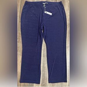 Chico’s Travelers Classic No Tummy Pant SZ 4R US XXL Straight Leg Color Violet